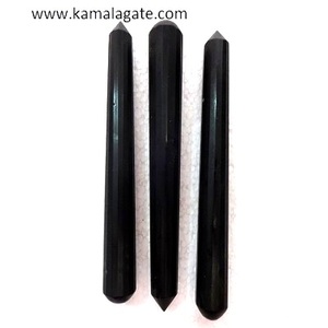 El işi Howlite Faceted kristal değnek doğal yarı değerli kuvars taş akik tipi yeşim masaj şifa taş için hazırlanmış - Product Image 4
