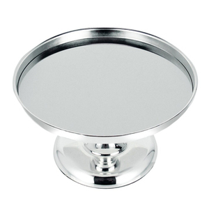 Design elegante moderno e unico in alluminio argentato con supporto per dolci lucidato a specchio