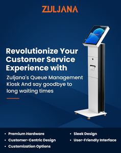 ตู้โชว์การจัดการคิวแบบตั้งพื้นไร้สายพร้อมหน้าจอสัมผัสแบบตัวเก็บประจุ PCAP IP65การจัดอันดับ - Product Image 3