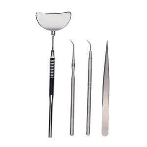 Yüksek 4 adet kirpik uzatma cımbız ayna seti araç kiti etkileyici sonuçlar ucuz fiyat paslanmaz çelik kirpik uzatma araçları - Product Image 1