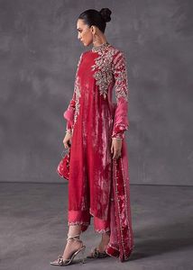 民族设计师巴基斯坦花式套装乔其纱刺绣长礼服Salwar Kameez女式花式套装婚礼派对