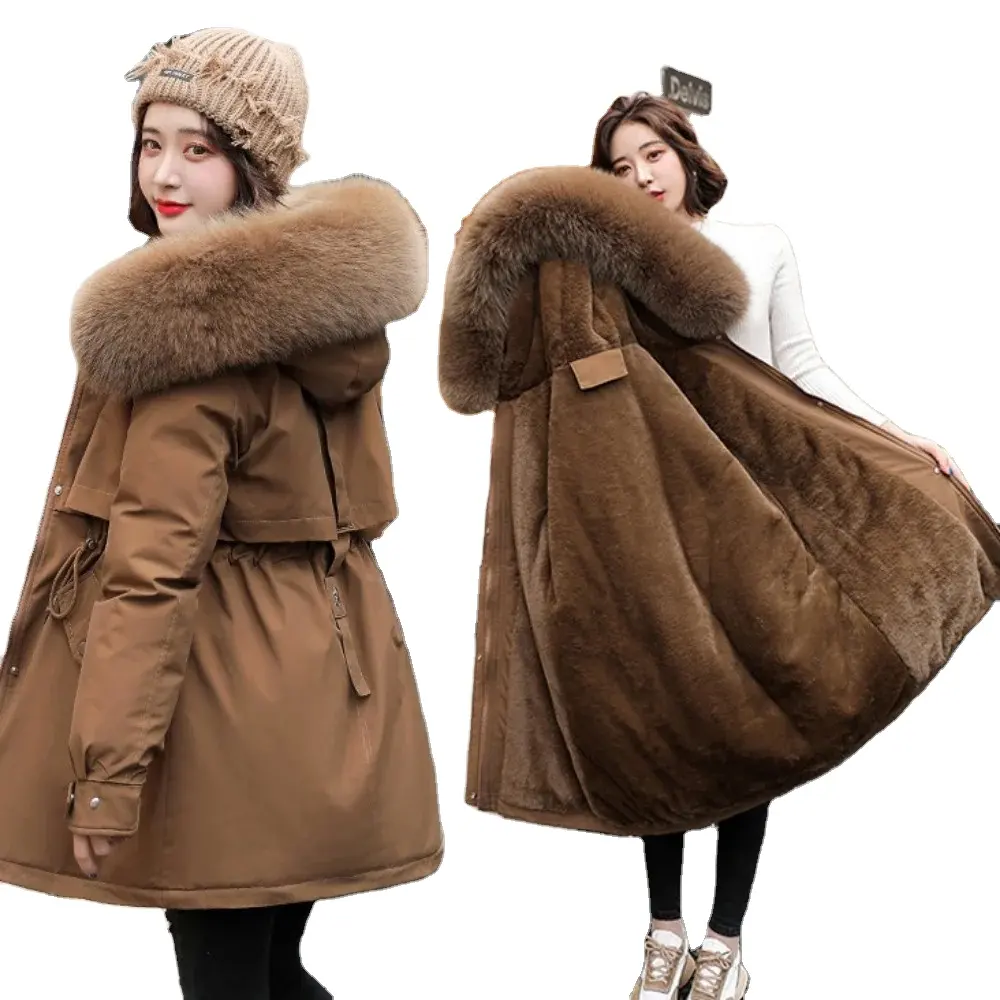 Roupas de inverno femininas jaqueta pesada casaco feminino roupas vintage terno estilo universitário comprimento médio 2024 novo modelo