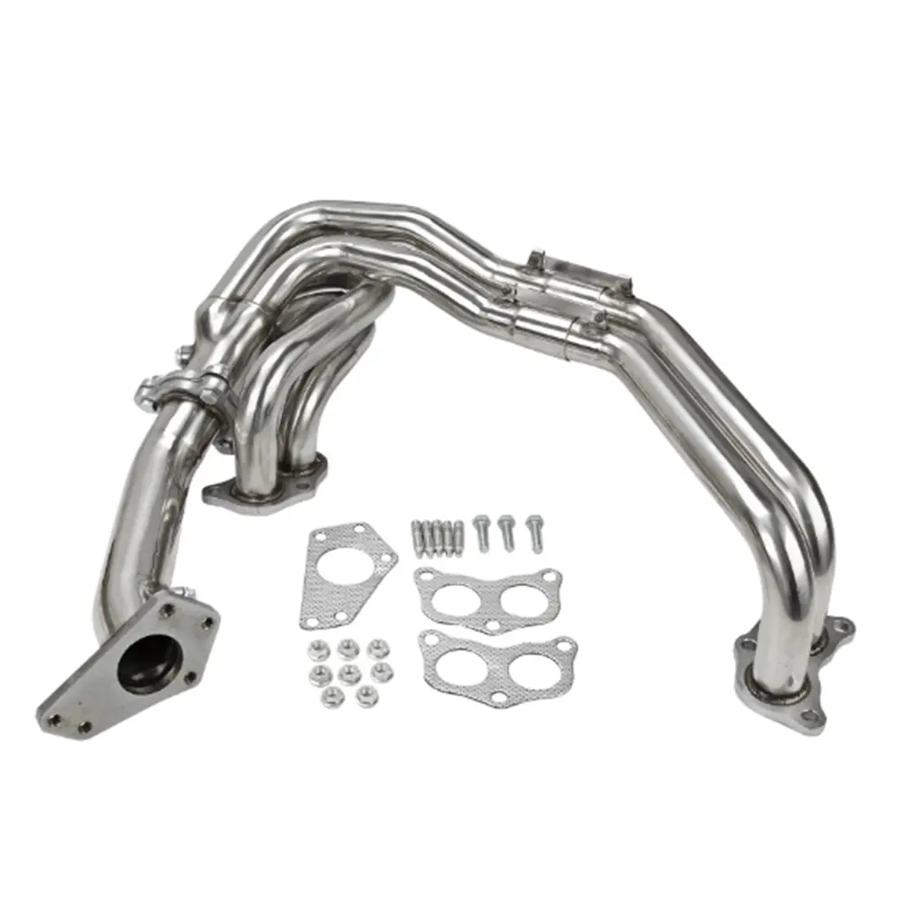 Kit de juntas de colector de escape Cabezal de colector de escape de acero inoxidable para motor Subaru Impreza WRX STi GDB EJ205 EJ255 2002-2006