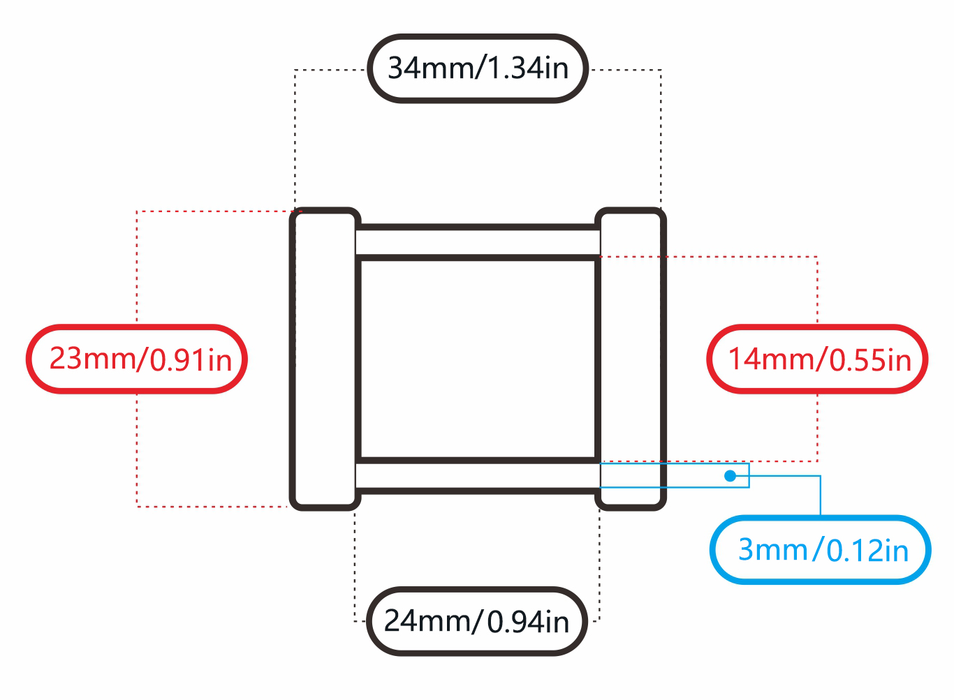 Gold-K-24mm/0.94in