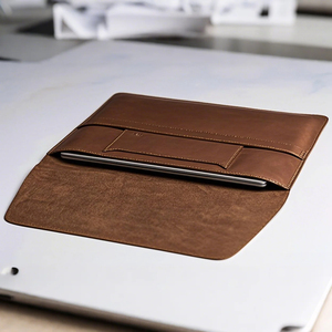 Borsa di rivestimento in pelle da 14.2 pollici adatta per Macbook Pro 14.2 Cover protettiva in vacchetta per Notebook Macbook Air 14.2 borsa per Computer - Product Image 4