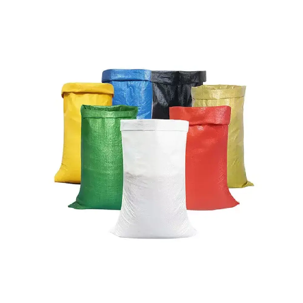 Bolsas tejidas Pp resistentes a los rayos Uv Proteja sus productos 25kg 50kg 100kg Bolsa tejida Pp Saco laminado de polipropileno para embalaje