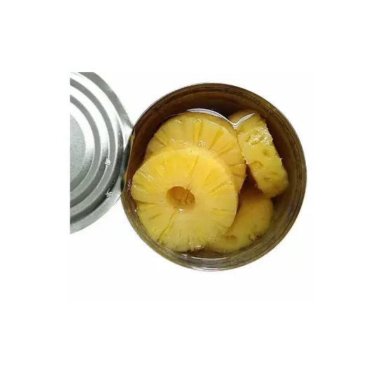 Rebanada/trozo/dados de piña enlatada a precio razonable envasados en almíbar ligero, las frutas tropicales conservadas más vendidas en Vietnam