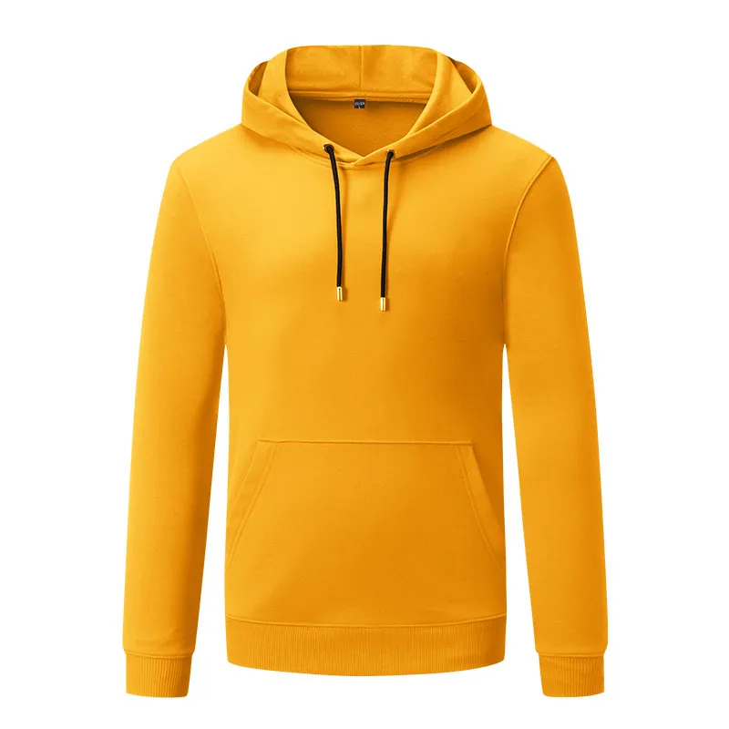 2024 kadın sarı pamuk polar 320GSM yumuşak kazak çift iğne dikişler gevşek Fit spor dış giyim Hoodies tişörtü