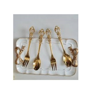 <strong>Bone</strong> Ware <strong>Flatware</strong> Skeleton <strong>Bone</strong> 5 Piece Set Ultra Rare Used Golden <strong>Handle</strong> Cutlery Set at Best Price Designer <strong>Handle</strong> Flatwareset - Product Image 5