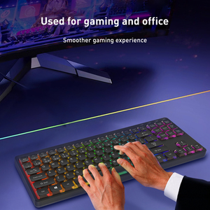 Fabricación OEM RGB 18 efecto retroiluminado teclas multifunción Teclado mecánico de bajo perfil para juegos y uso en la oficina
