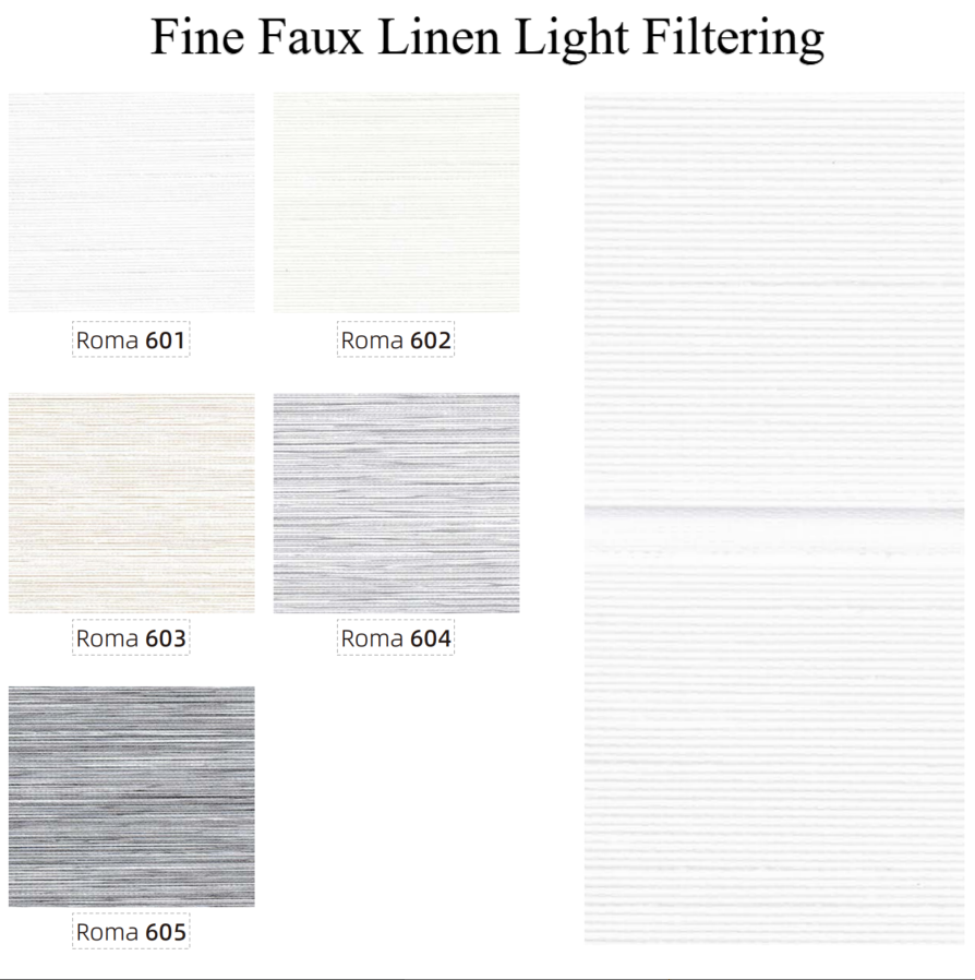 Fine Faux Linen Light Filtering