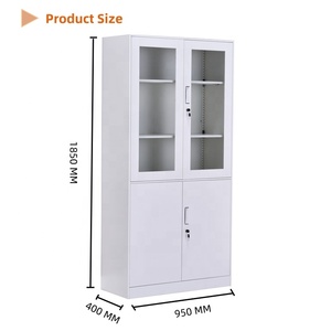 Gõ xuống hiển thị kim loại Tủ hồ sơ sắt lưu trữ cửa kính kệ sách văn phòng tập tin Tủ thiết bị - Product Image 4
