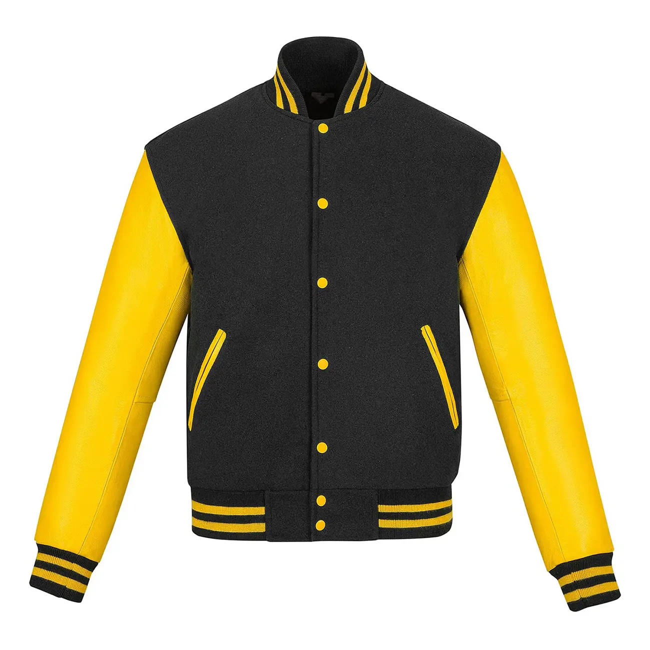 Outdoor-Bekleidung Stickerei Streetwear Kleidung neuer Reißverschluss Großhandel OEM-Service lange Ärmel angemessene Lettermen Varsity Jacket