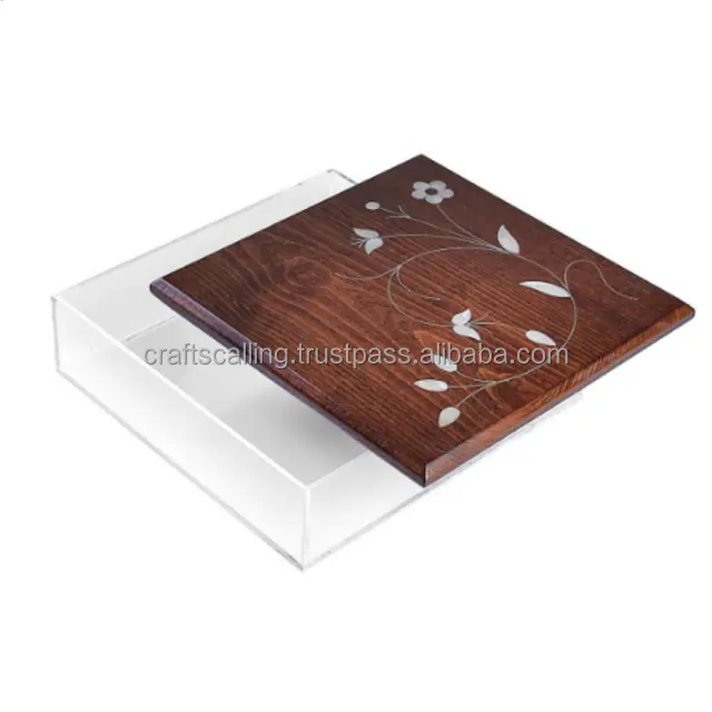 New Arabic tùy chỉnh thiết kế sang trọng Acrylic box với thiết kế hồi giáo phong cách trang trí nội thất Hộp Quà Tặng Acrylic Hộp sô cô la cho ramadan EID