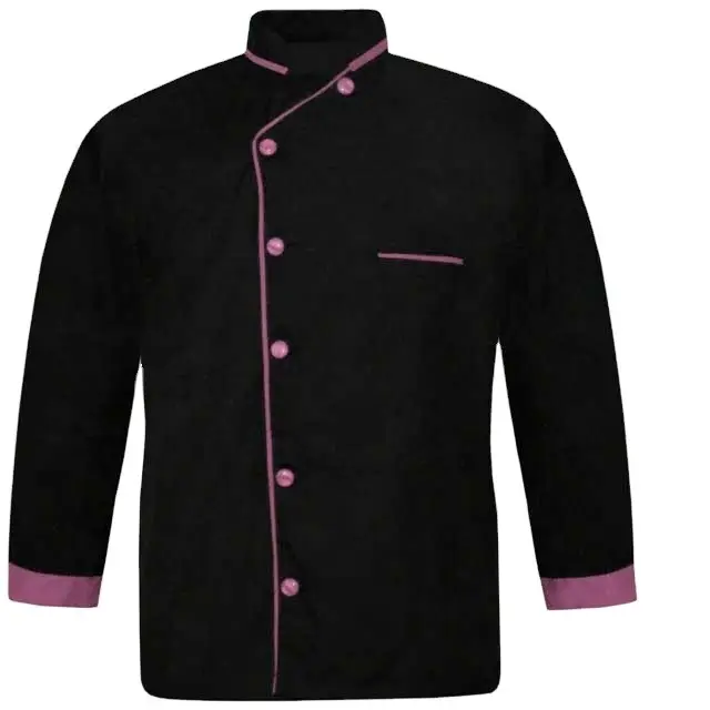 Abrigo de uniforme de chef con logotipo Chaqueta de chef Uniforme de restaurante moderno Tops de moda de alta calidad para restaurante y bar de punto