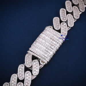 <strong>Deluxe</strong> Miami <strong>Chain</strong> for Men Hip Hop 20mm Baguette Lab Grown Diamond Cuban <strong>Chain</strong> Solid 14k Gold Iced Out Rapper Cuban Link - Product Image 4