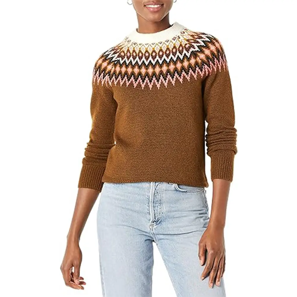 Schlussverkauf Damen einfacher Rundhalsausschnitt Damen gestrickter Pullover lässig gestreift sexy Strickstrick-Pullover Weste