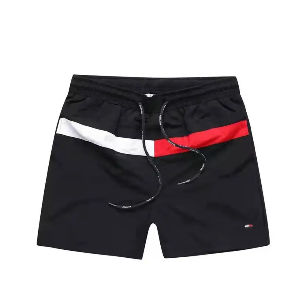 Calções Esportivos dos homens de verão Contraste Cor Quick Dry Respirável Calças de Praia Fitness Jogging Training Men's Casual Shorts