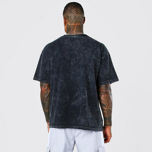 เสื้อยืดฟอกสีกรดแบบย้อนยุคทรงโอเวอร์ไซส์มีโลโก้ - Product Image 3