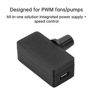 PWM Geschwindigkeit regler 4Pin Lüfter Geschwindigkeit regler TYPE-C USB-Schnitts telle Netzteil DIY Wasser kühlung Kühlung