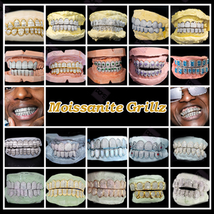 Top 8 Bottom 8 Grillz per denti Hip Hop gioielli Set Perm taglio oro rosa placcato personalizzato Grillz - Product Image 6