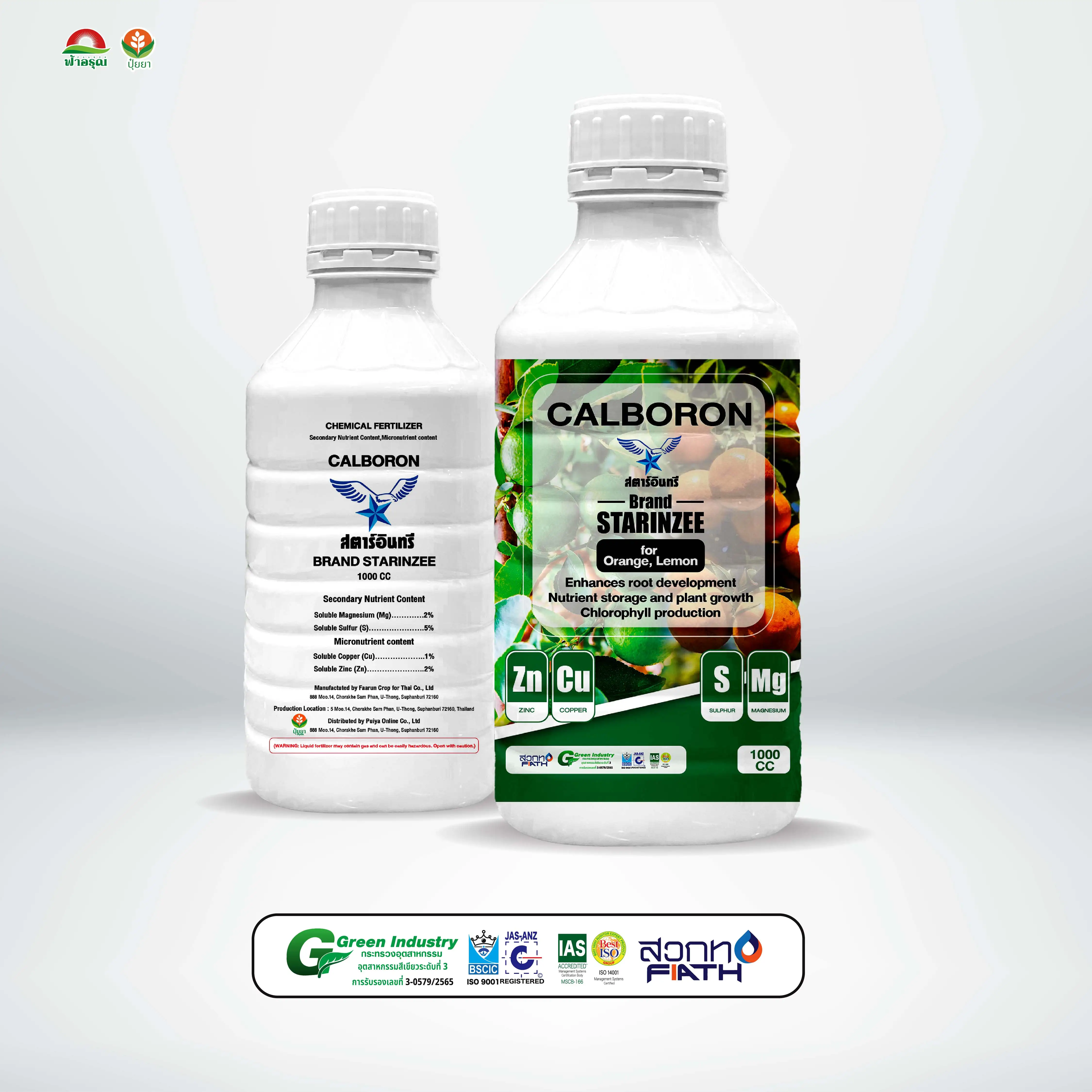 Calboro secondario-micronutrienti nutrienti liquido fertilizzante per arancia per piante per l'agricoltura dalla Thailandia
