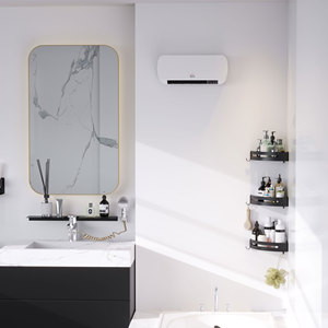 HOMCOM Electric Wall <strong>Heater</strong> with Remote Control, Adjustable Temperature and 12 Hour Timer, Power 1000W/2000W, 45x18.6x11.5cm, Wh - Product Image 2
