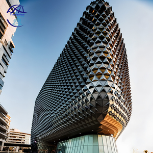 Customizable Multiple Colors Patterns Eco Friendly Aluminum Panels Exterior <strong>Facade</strong> - Product Image 1