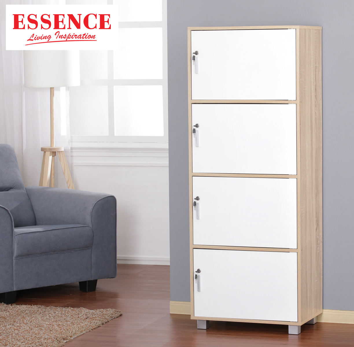 Light Sonoma Oak + White