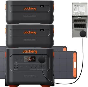 Generador solar 2000 Plus Kit (6kWh)+ interruptor de transferencia manual, sistema de energía de respaldo doméstico de 6128 Wh con paneles solares de 400W - Product Image 1