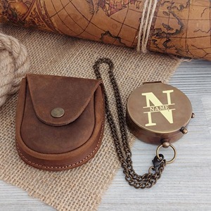 Custom Brass Compass Sundial Outdoor Compass Personalized Unique Design Adventure Hiking Camping Exploration Handcrafted - Product Image 2