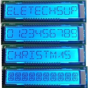 DM8BA10 LCD-Modul blauer Bildschirm 10-Bit 16-Segment-LCD-Display-Modul Panel DM8BA10 DC 5V TM1622 Chip - Product Image 4
