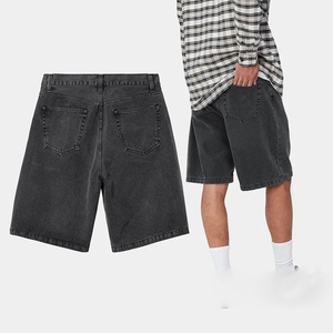 Vintage erkek Baggy Denim şort eski bir görünüm vermek için yıkanmış özel Mens kot şort gevşek Fit tarzı ile özelleştirilmiş renkler - Product Image 5