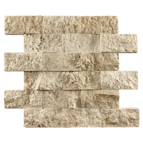 Best Quality Splitface Ivory Travertine Marmax Marble OEM Product 2cm 4" and 6" Random