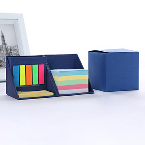 Caja de papel cuadrada plegable de oficina promocional 2024, Bloc de notas, notas adhesivas con portalápices - Product Image 6