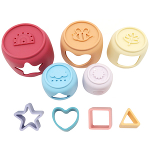 Hot Bán Sản Phẩm Em Bé Bé Đồ Chơi Hình Học Silicone Xếp Chồng Ly Silicone Ngăn Xếp Ly Silicone Câu Đố Xếp Chồng Đồ Chơi Cho Trẻ Em - Product Image 6