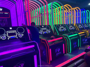 Mini máquina de arcade LED de 220V, 1 año de garantía, simulador de impresión Digital para 4 jugadores, juegos de carreras en inglés en moneda de Metal plástico - Product Image 4