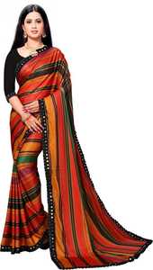 マルチカラー限定インドボリウッドデザイナーGeorgette <span class=keywords><strong>Sari</strong></span>エレガントな刺繍プリントサリーチュニック大人のウェディングパーティー