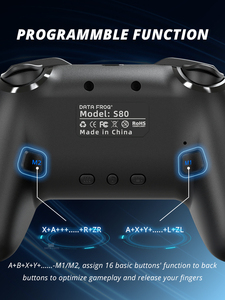 Data Frog Wireless <strong>Controller</strong> for Nintendo Switch OLED/LITE/PC Console Pro Gamepad with Programmable Turbo <strong>Function</strong> RGB Light - Product Image 4