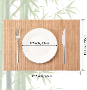 竹制餐垫日式天然防滑可洗耐热餐桌垫 - Product Image 3