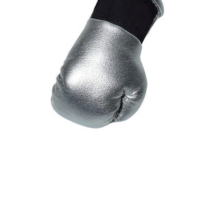 Personalizado Mini PU Leather Boxing Luvas Keyring com PVC Aço Inoxidável Prata Cor Keyring Melhor Presente para Boxer