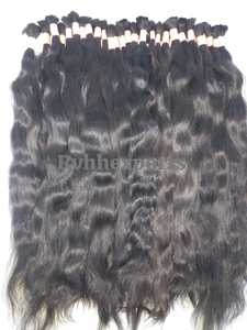 1kg 16-36インチ最高品質100% 人毛生バージンヘアバルクナチュラルカラー - Product Image 4