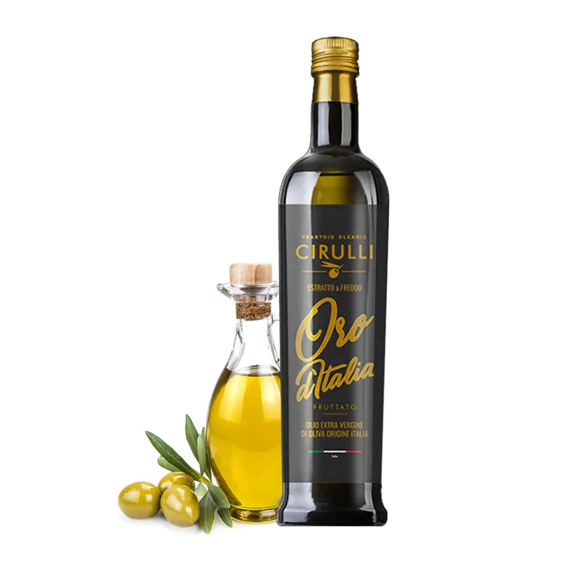 100% di alta qualità Made in Italy spremuto a freddo olio extravergine di oliva per la cottura 0.25L bottiglia di vetro per la vendita