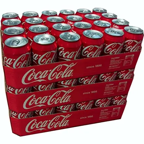 Cola de Coca-Cola original, latas de 330ml, bebida