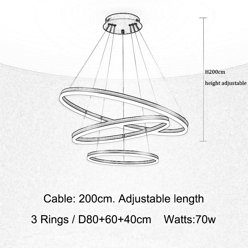 3 Rings 40 60 80cm
