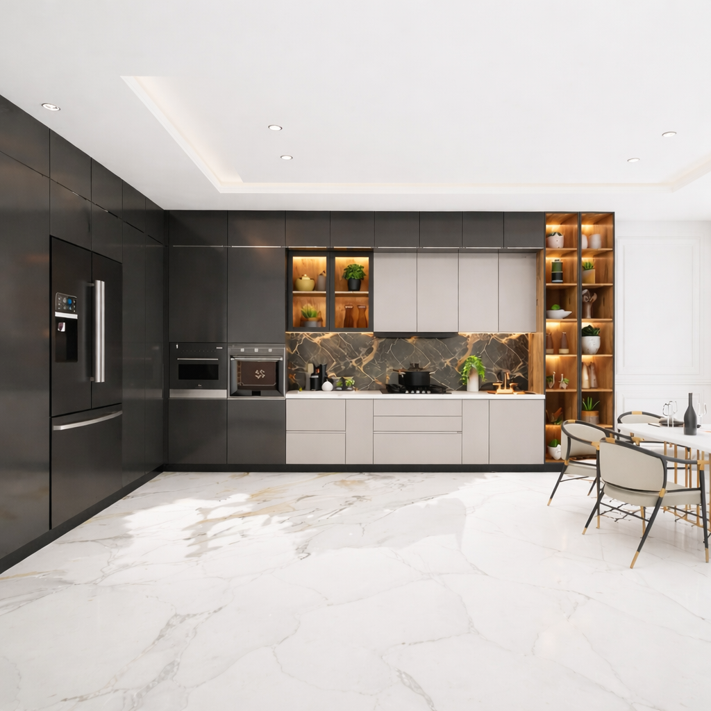 armoire de cuisine en acier inoxydable