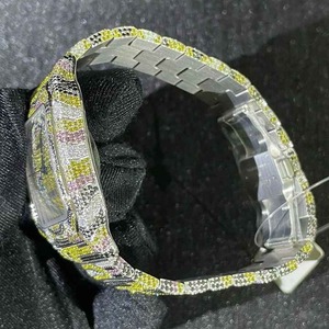 男性用カスタムタイガーテーマMoissaniteウォッチ | シルバーメッキスクエアケース腕時計 | VVS Iced Out Luxury Hip Hop <span class=keywords><strong>Watch</strong></span> | 動物-