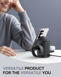 תחנת טעינה אלחוטית צילינטרניק r 3 in-1 sam-וגרסה שחורה-eu plug - Product Image 6