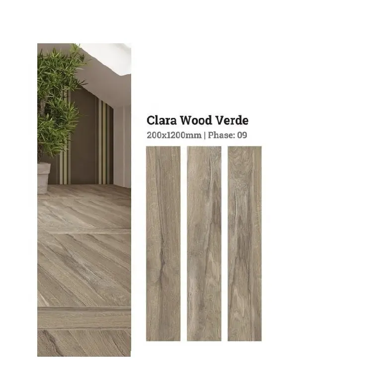 매트 및 광택 유연한 거실 욕실 클래딩 도자기 세라믹 나무 판자 200x1200 Morbi 공장 바닥 타일