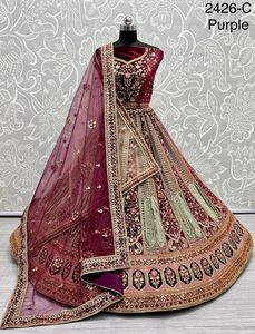 设计师重型网布派对穿婚礼Lehenga Choli成人系列 - Product Image 3
